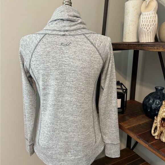 Kuhl LEA Heather Gray Ash Funnel Cowl Neck Pullover Sweater Women’s Size Small - Picture 3 of 14